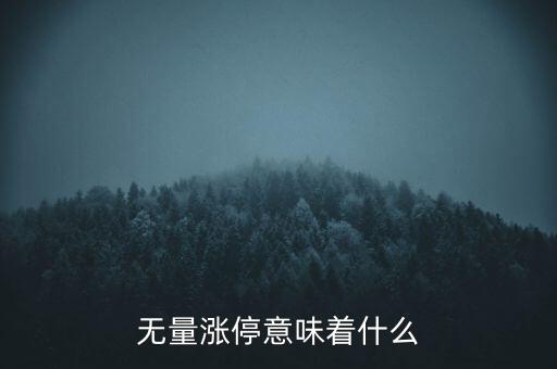 無(wú)量漲停意味著什么