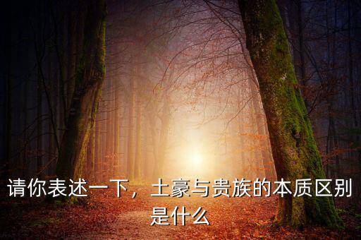 土豪上面是什么,土豪與貴族的本質(zhì)區(qū)別是什么