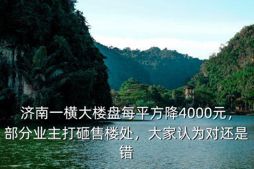 濟(jì)南一橫大樓盤每平方降4000元，部分業(yè)主打砸售樓處，大家認(rèn)為對(duì)還是錯(cuò)