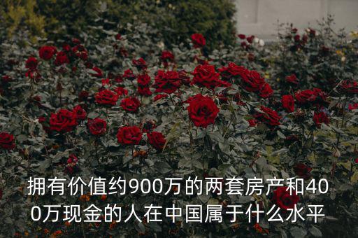 400萬現(xiàn)金什么水平,四百萬現(xiàn)金屬于什么水平