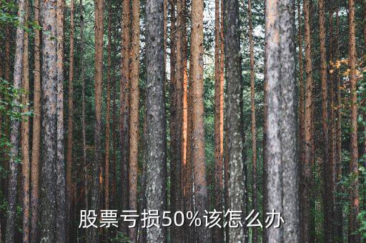 股票虧虧損20%怎么,股票虧損50%該怎么辦