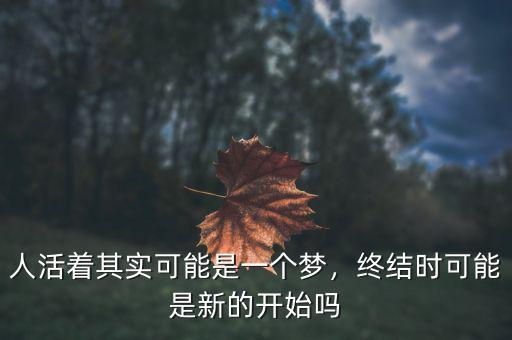 人活著其實(shí)可能是一個(gè)夢(mèng)，終結(jié)時(shí)可能是新的開(kāi)始嗎