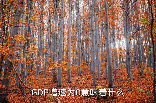 GDP增速為0意味著什么