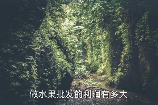 水果批發(fā)利潤有多少,做水果批發(fā)的利潤有多大