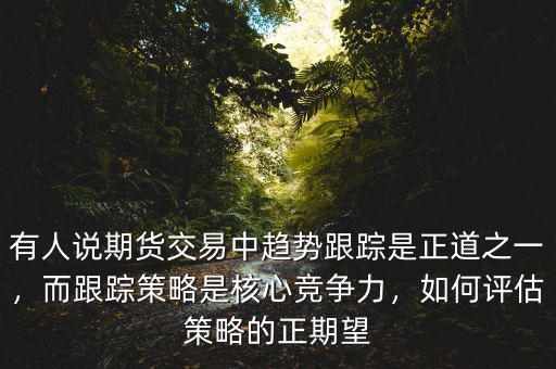 有人說期貨交易中趨勢跟蹤是正道之一，而跟蹤策略是核心競爭力，如何評估策略的正期望