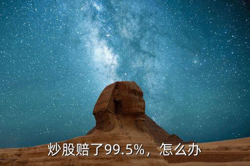 炒股賠了99.5%，怎么辦