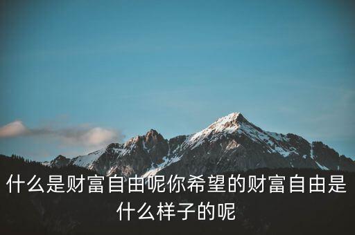 財富的五種形態(tài)是什么,什么是財富自由呢