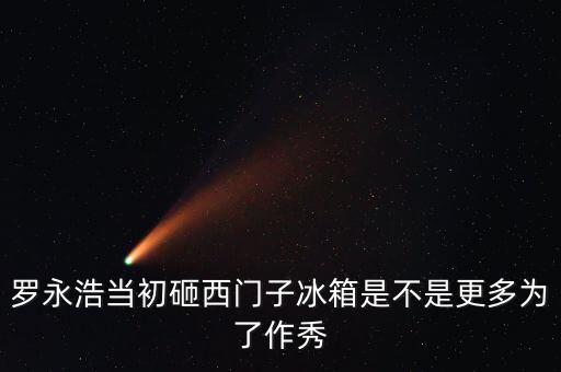 羅永浩為什么砸冰箱,為什么羅永浩這么多人喜歡