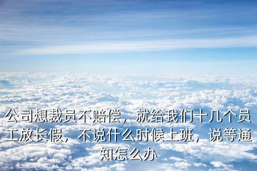 公司想裁員不賠償，就給我們十幾個員工放長假，不說什么時候上班，說等通知怎么辦