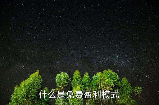 免費業(yè)務(wù)是依靠什么盈利的,什么是免費盈利模式