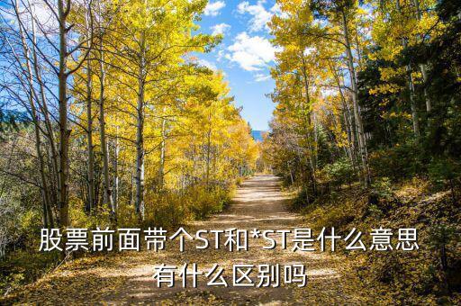 股票前面帶個(gè)ST和*ST是什么意思有什么區(qū)別嗎