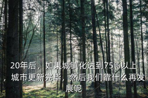 20年后，如果城鎮(zhèn)化達(dá)到75%以上，城市更新完畢，然后我們靠什么再發(fā)展呢