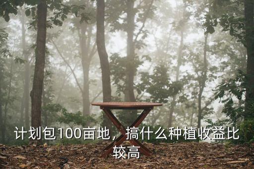 計劃包100畝地，搞什么種植收益比較高