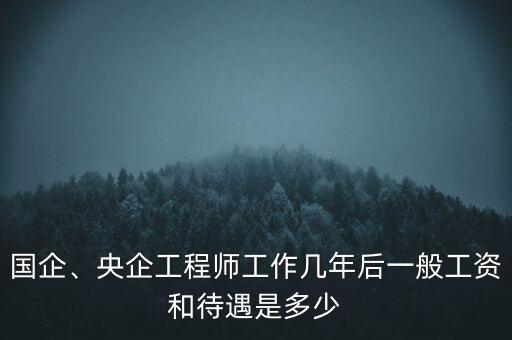 國企、央企工程師工作幾年后一般工資和待遇是多少