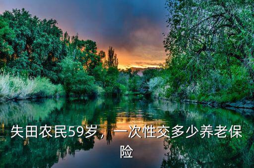 失田農(nóng)民59歲，一次性交多少養(yǎng)老保險(xiǎn)