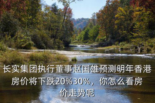 長實集團執(zhí)行董事趙國雄預測明年香港房價將下跌20%30%，你怎么看房價走勢呢