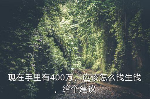 現(xiàn)在手里有400萬，應該怎么錢生錢，給個建議