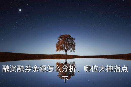 融資融券余額怎么分析，哪位大神指點(diǎn)下