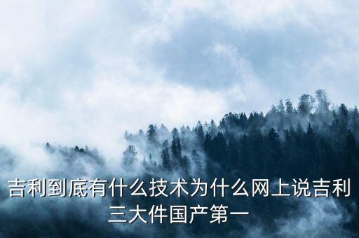 吉利到底有什么技術為什么網(wǎng)上說吉利三大件國產(chǎn)第一