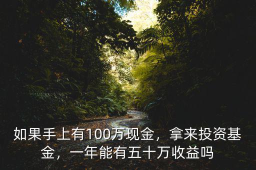 如果手上有100萬現(xiàn)金，拿來投資基金，一年能有五十萬收益嗎