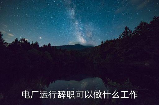 電廠辭職能干什么,電廠運(yùn)行辭職可以做什么工作