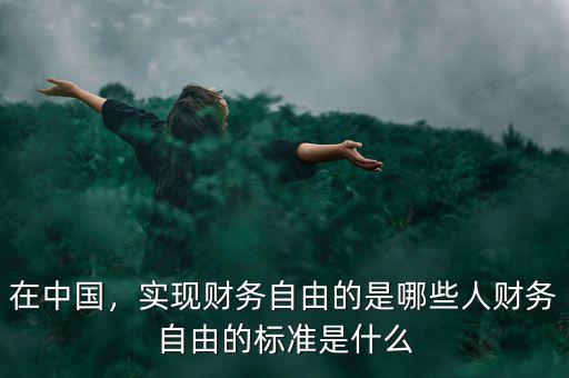 在中國，實現(xiàn)財務自由的是哪些人財務自由的標準是什么