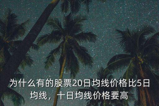 怎么通過(guò)20日均線(xiàn)看成本價(jià),十日均線(xiàn)價(jià)格要高