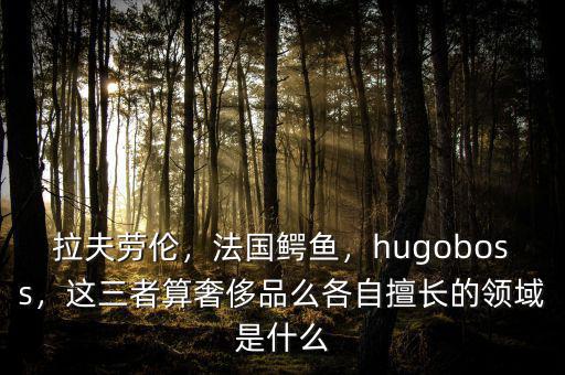 拉夫勞倫，法國鱷魚，hugoboss，這三者算奢侈品么各自擅長的領(lǐng)域是什么