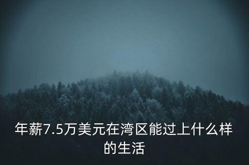 年薪7.5萬美元在灣區(qū)能過上什么樣的生活