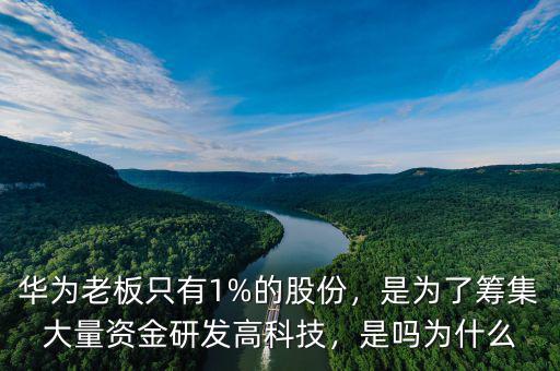 華為老板只有1%的股份，是為了籌集大量資金研發(fā)高科技，是嗎為什么