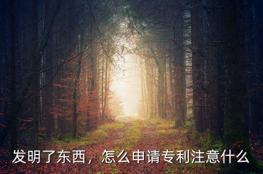 發(fā)明了東西，怎么申請(qǐng)專利注意什么