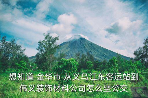 想知道 金華市 從義烏江東客運(yùn)站到偉義裝飾材料公司怎么坐公交