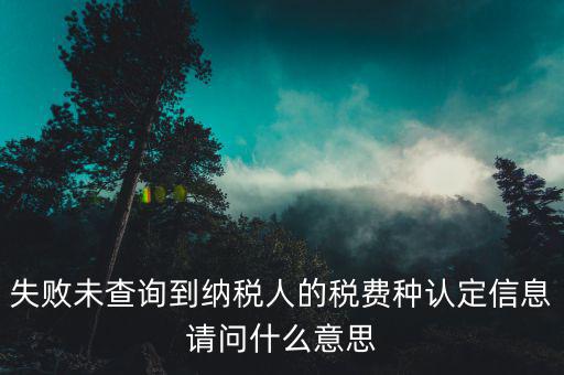 什么是未找到附稅認(rèn)定信息，個(gè)稅申報(bào)顯示未獲得單位稅種認(rèn)定信息是怎么回事