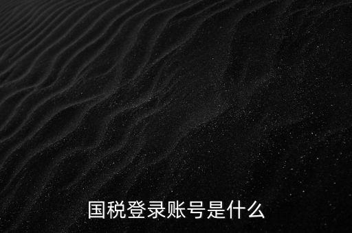 國稅登錄賬號(hào)是什么