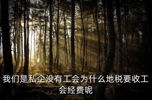 我們是私企沒有工會為什么地稅要收工會經(jīng)費呢