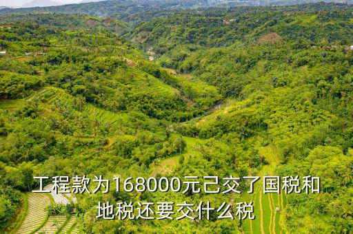 工程款為168000元己交了國稅和地稅還要交什么稅