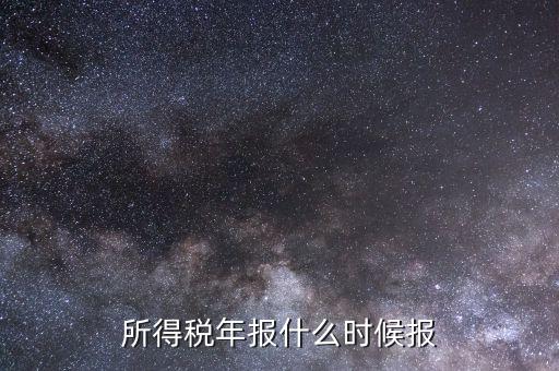 所得稅年報什么時候報