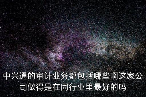 百旺中興通干什么的，中興通的審計(jì)業(yè)務(wù)都包括哪些啊這家公司做得是在同行業(yè)里最好的嗎