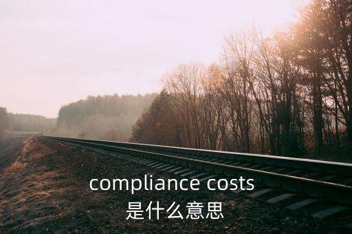 遵從成本什么意思，compliance costs 是什么意思