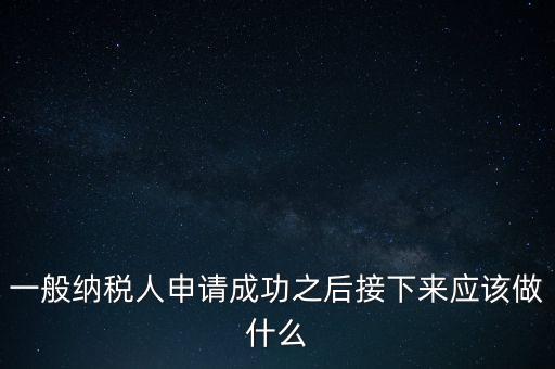 領取完一般納稅人批復后做什么，一般納稅人批后要做什么