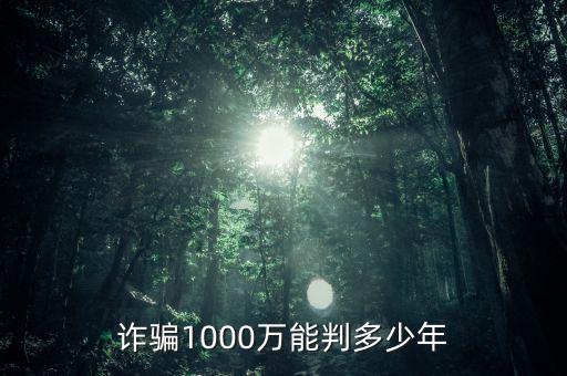 騙稅1000萬什么罪，偷稅漏稅1000萬什么罪