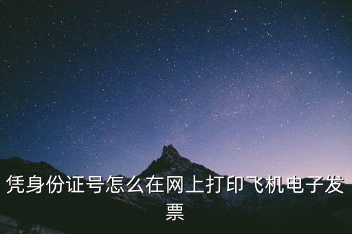 憑身份證號(hào)怎么在網(wǎng)上打印飛機(jī)電子發(fā)票