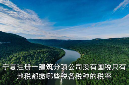 寧夏注冊一建筑分項公司沒有國稅只有地稅都繳哪些稅各稅種的稅率