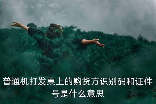 發(fā)票方識別號是什么，普通機打發(fā)票上的購貨方識別碼和證件號是什么意思