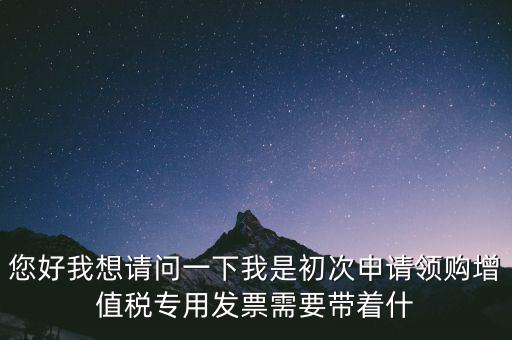 您好我想請(qǐng)問(wèn)一下我是初次申請(qǐng)領(lǐng)購(gòu)增值稅專(zhuān)用發(fā)票需要帶著什