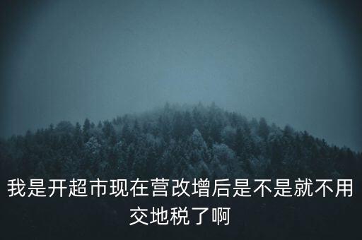 我是開超市現(xiàn)在營(yíng)改增后是不是就不用交地稅了啊