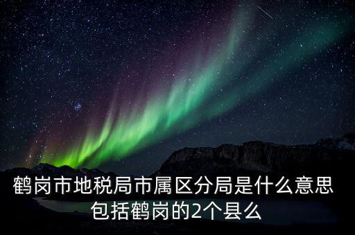 鶴崗市地稅局市屬區(qū)分局是什么意思 包括鶴崗的2個縣么