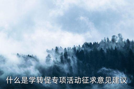 什么是學(xué)轉(zhuǎn)促專項(xiàng)活動(dòng)征求意見建議