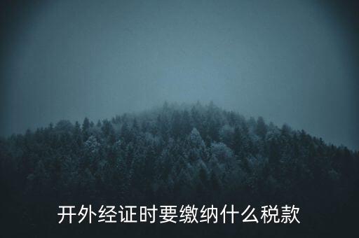 開外經(jīng)證時(shí)要繳納什么稅款