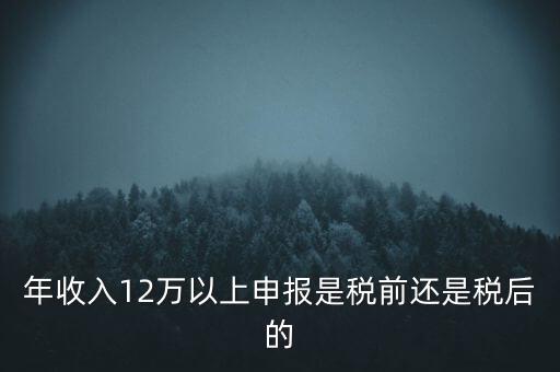 年收入12萬(wàn)以上申報(bào)是稅前還是稅后的